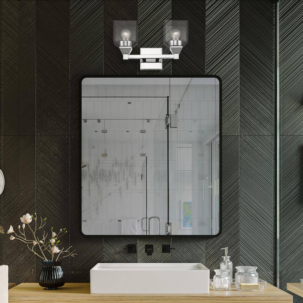 Polished Chrome 2-Light Vanity Sconce with Clear Glass Shades