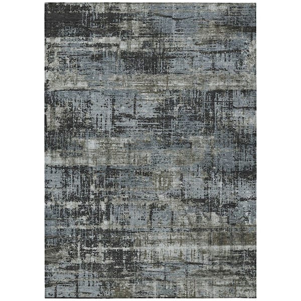 Chantille Machine Washable Indoor/Outdoor Abstract ACN1969 Charcoal 3 ft. x 4 ft. Area Rug