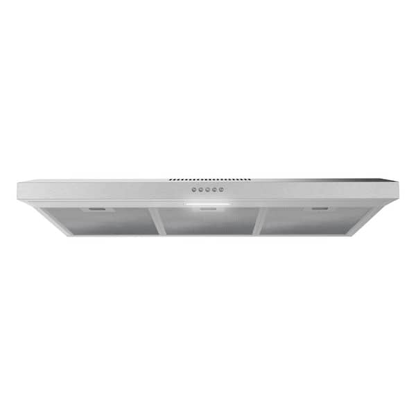 36 in. 80 CFM Ferrara Ducted Under Cabinet Range Hood in Stainless Steel, Mesh Filters, Push Button Control, LED Light