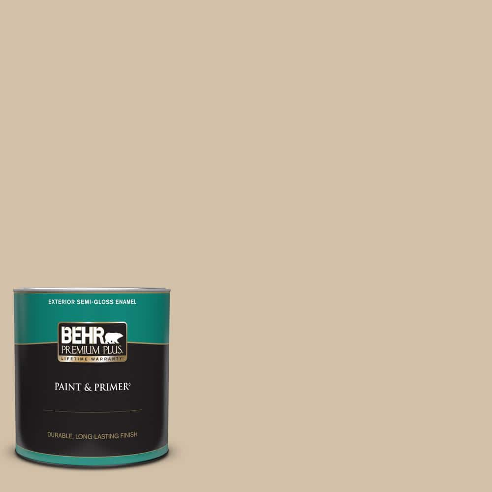 BEHR PREMIUM PLUS 1 qt. #PPU7-08 Baja Semi-Gloss Enamel Exterior Paint ...