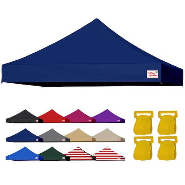 USA Pop Up 10 ft. x 10 ft. Replacement Canopy Tent Top Cover, Instant Ez Canopy Top Cover ONLY(navy blue