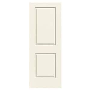 28 in. x 80 in. Carrara 2 Panel No Bore Solid Core Vanilla Painted Molded Composite Interior Door Slab