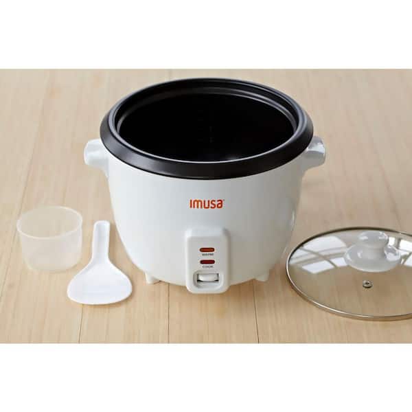 6 Cup Rice Cooker Non-Stick Pot 3-Piece Measure Cup And Cooking
