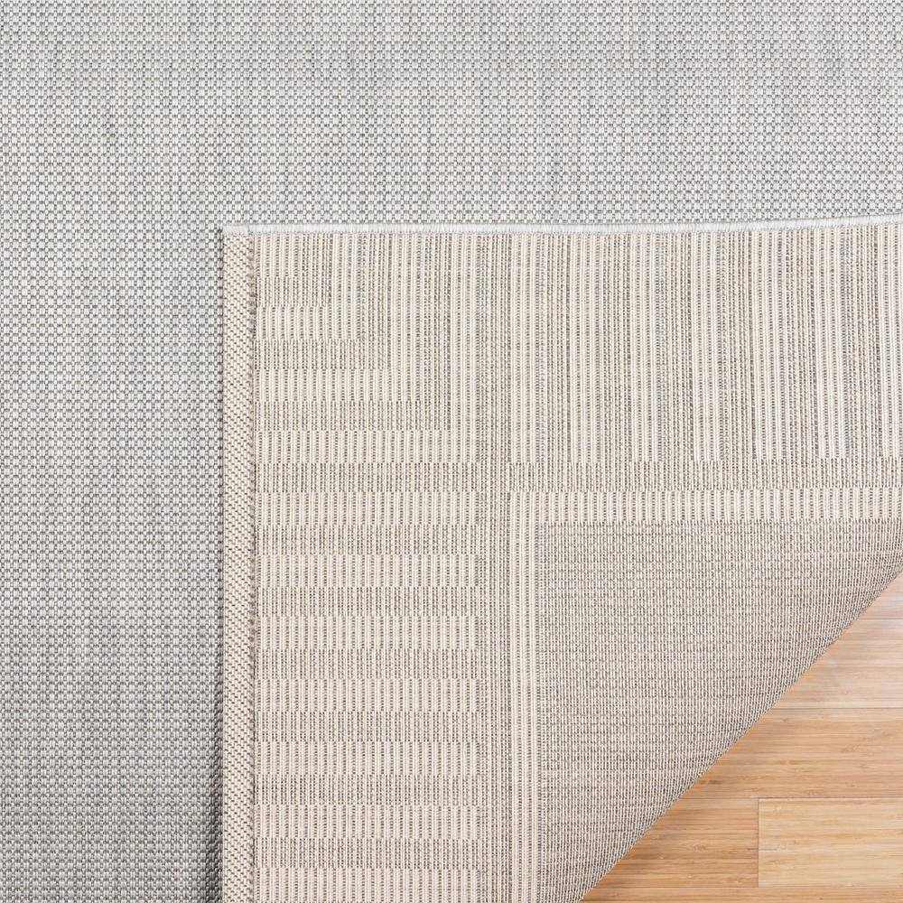 Gray Striped Flatweave Indoor Outdoor 5' x 7' Area Rug