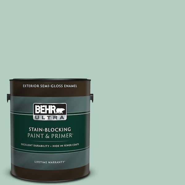 BEHR ULTRA 1 gal. #M430-3 Wintergreen Dream Semi-Gloss Enamel Exterior Paint & Primer