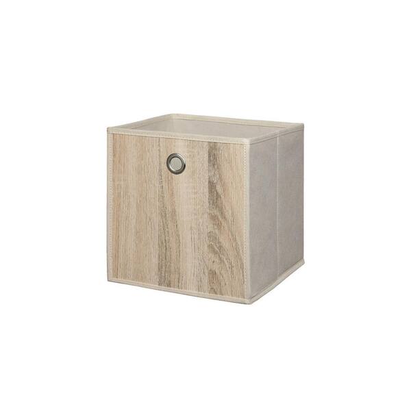 ORGANIZE IT ALL 10 in. H x 10 in. W x 10 in. D Chrome Fabric Cube Storage Bin