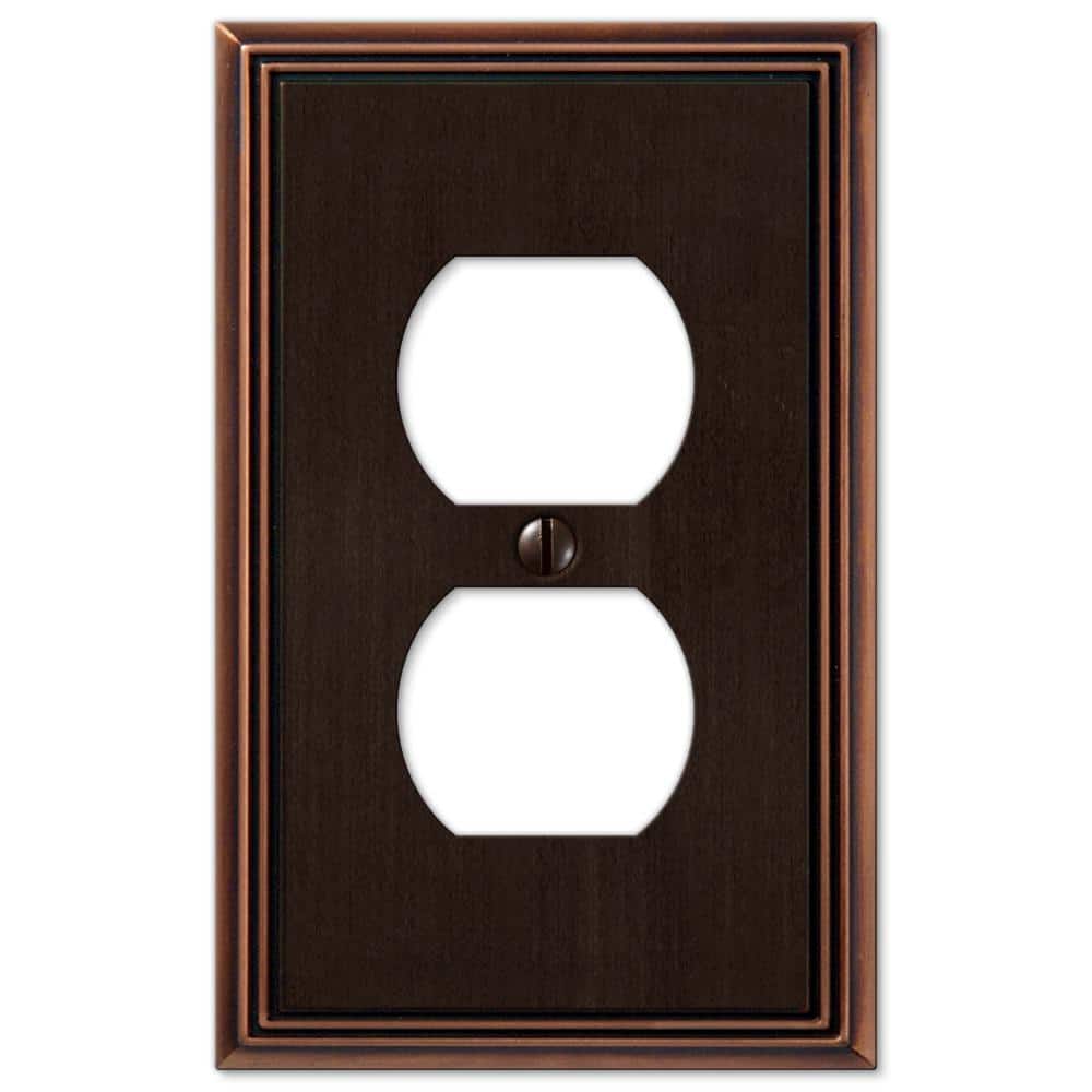 Aged Bronze 1-Gang Duplex Outlet Wall Plate