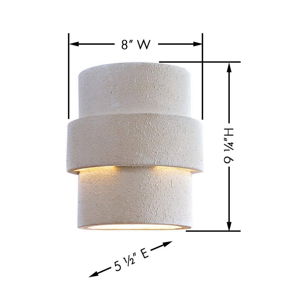 White Ceramic Dimmable Outdoor Pocket Wall Sconce