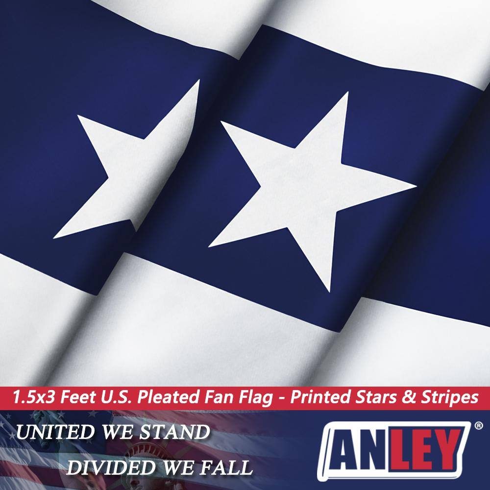 Patriotic American Flag Pleated Fan Banner with Brass Grommets