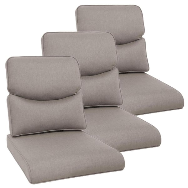 Gymojoy 22 in. x 25 in. 6-Piece Deep Seating Outdoor Lounge Chair Sofa Loveseat Replacement Cushion and Back Pillow in Gray