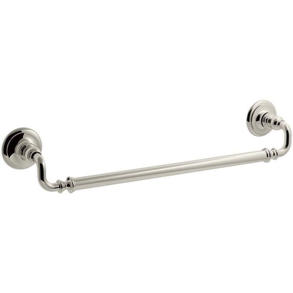 KOHLER Artifacts 18 in. Towel Bar in Vibrant Polished Nickel
