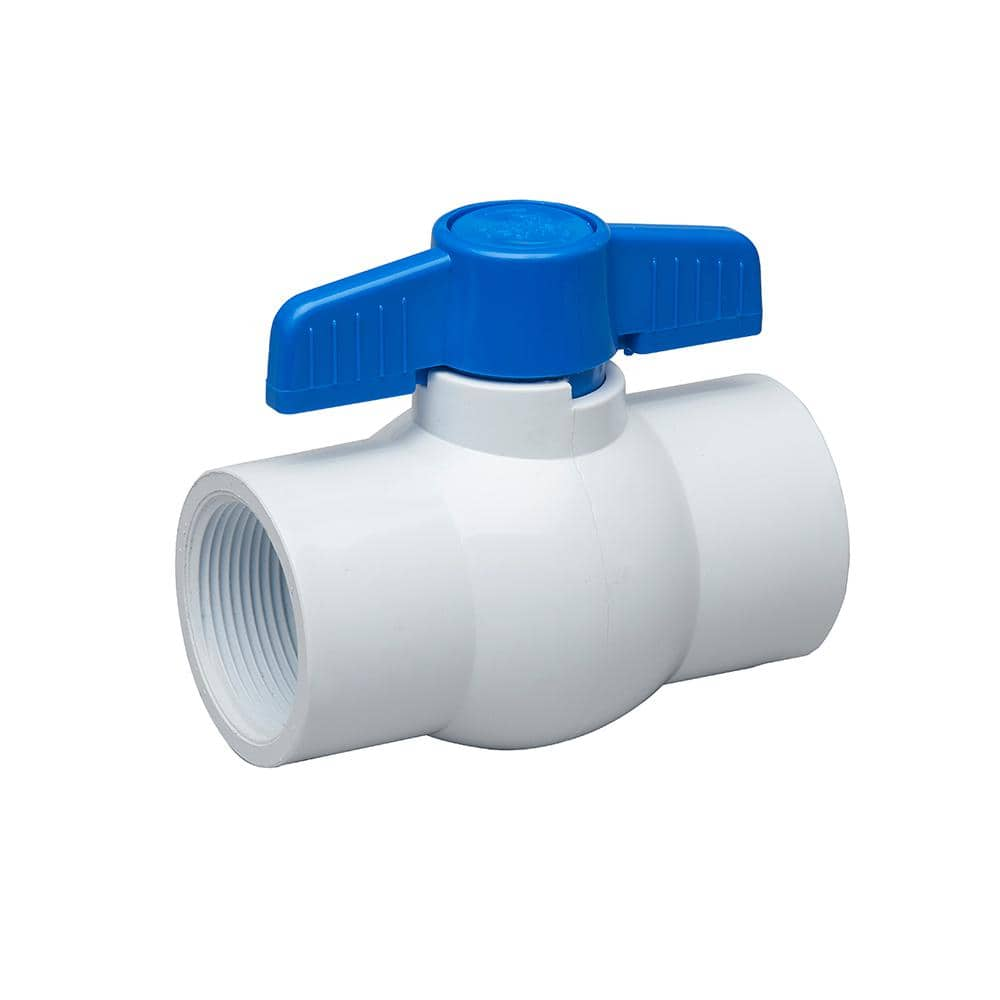 Everbilt 1/2 in. PVC FIP x FIP Sch. 40 Ball Valve 107-133EB - The Home ...