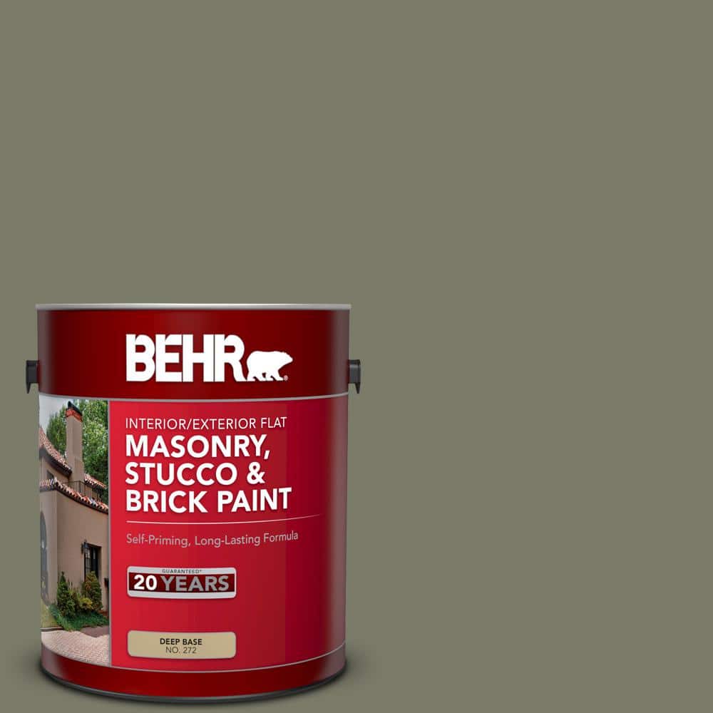 1 gal. #SC-138 Sagebrush Green Flat Interior/Exterior Masonry, Stucco and B