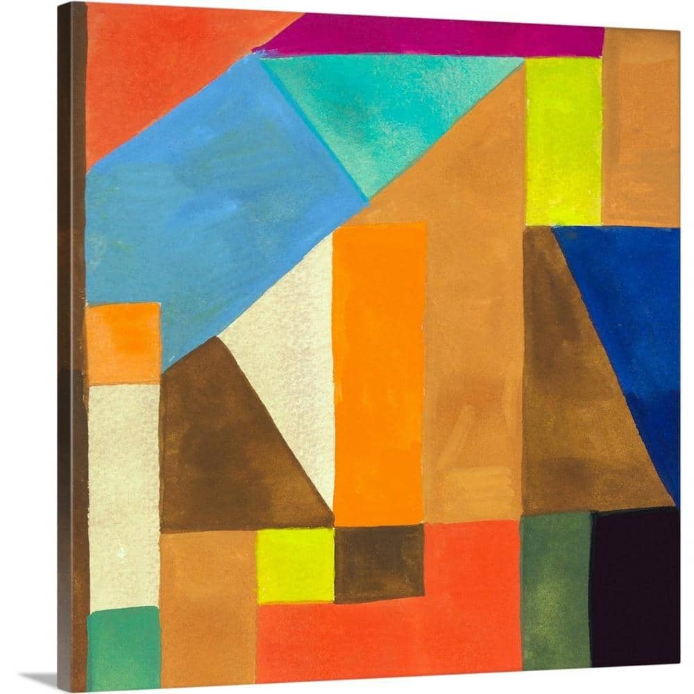 4x4 inch desktop abstract canvas painting with easel — Right Hemisphere  Designs