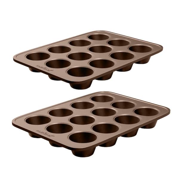 2-Piece Steel Deluxe Non-Stick Cupcake Cookie Baking Sheet Set