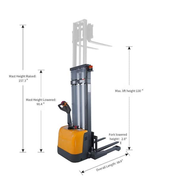 TORY CARRIER 130 in. High Lifting Full Electric Pallet Stacker