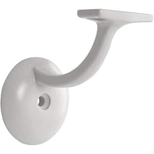 Hand Rail Brackets Collection Handrail Bracket 3 in. x 2 in. White Finish (5-Pack)