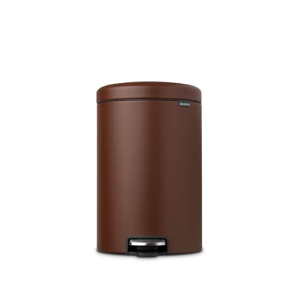 Brabantia NewIcon 5.3 Gal. (20 l) Mineral Cosy Brown Step On Trash Can