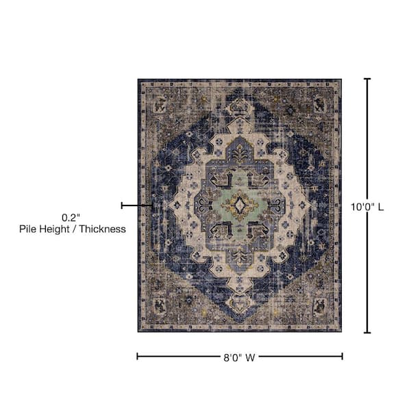 Mohawk Home Sorrento Rust 8 ft. x 10 ft. Geometric Indoor/Outdoor Area Rug  790820 - The Home Depot