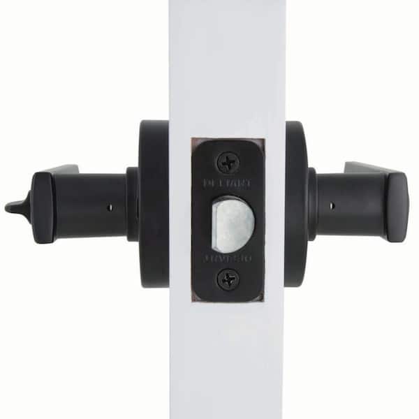 Defiant - Westwood Matte Black Bed/Bath Door Lever with Round Rose (4-Pack)