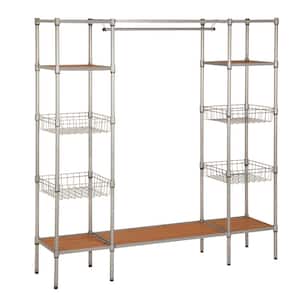 Chrome Steel Clothes Rack 67.52 in. W x 68.11 in. H