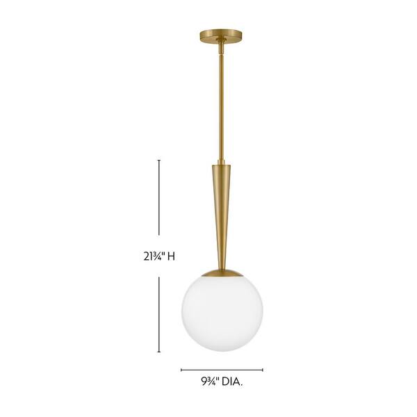 LARK - Izzy 1-Light Lacquered Brass Globe Pendant Light