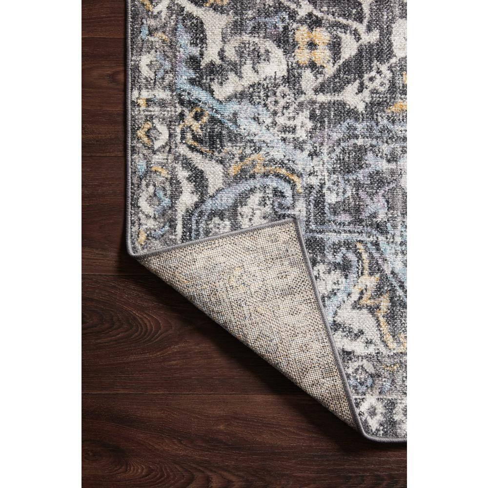 Charcoal Gold Opulence 85"x120" Synthetic Area Rug