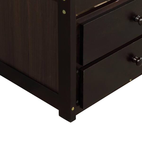 Alaterre Furniture Jasper Espresso Twin to King Extending Day Bed with  Storage Drawers AJJP10P0 - The Home Depot