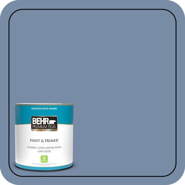 BEHR PREMIUM PLUS 1 qt. #590F-5 Magic Spell Satin Enamel Low Odor Interior Paint & Primer