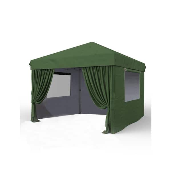 Pop Up Canopy Tent 10 ft. x 10 ft. Outdoor Canopy 1-Person Set Up Heavy Duty Commercial Instant Tent Shelter