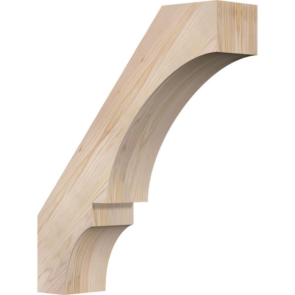 Ekena Millwork 5 1/2"W x 22"D x 26"H Balboa Smooth Knee Brace, Douglas Fir