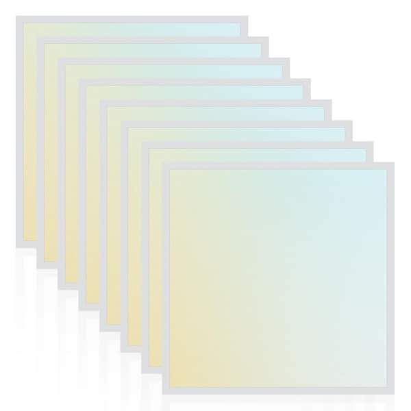 40-Watt 2 x 2 ft. Integrated LED Backlit Panel Light, 3000K-6500K, 2500-5000LM, Dimmable, DLC Premium, ETL Listed 8 Pack