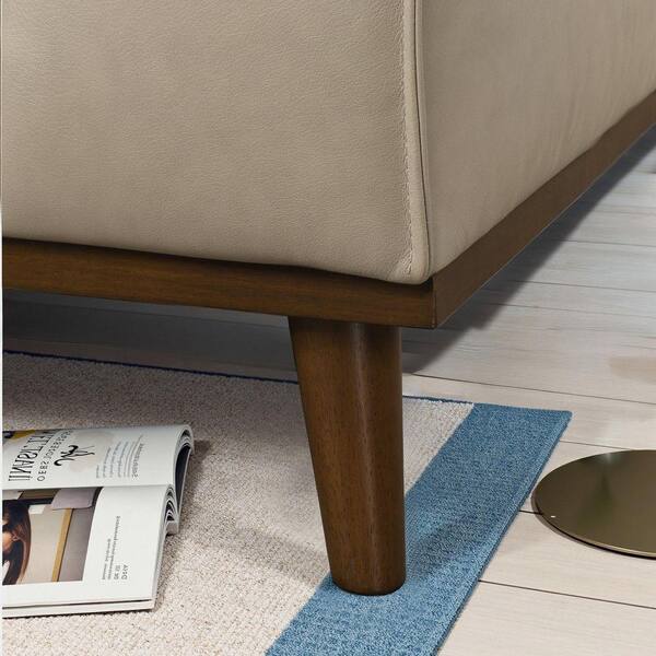 Ashcroft Furniture Co Clifford 98 in. Square Arm 2-Piece Leather L
