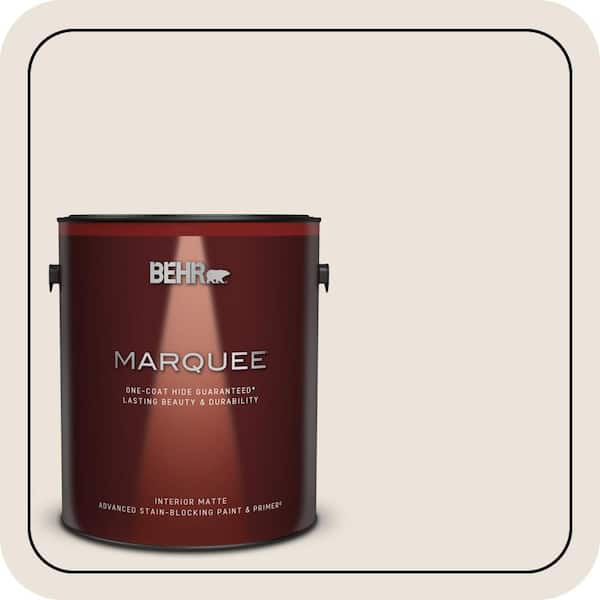 BEHR MARQUEE 1 gal. #OR-W13 Shoelace Matte Interior Paint & Primer
