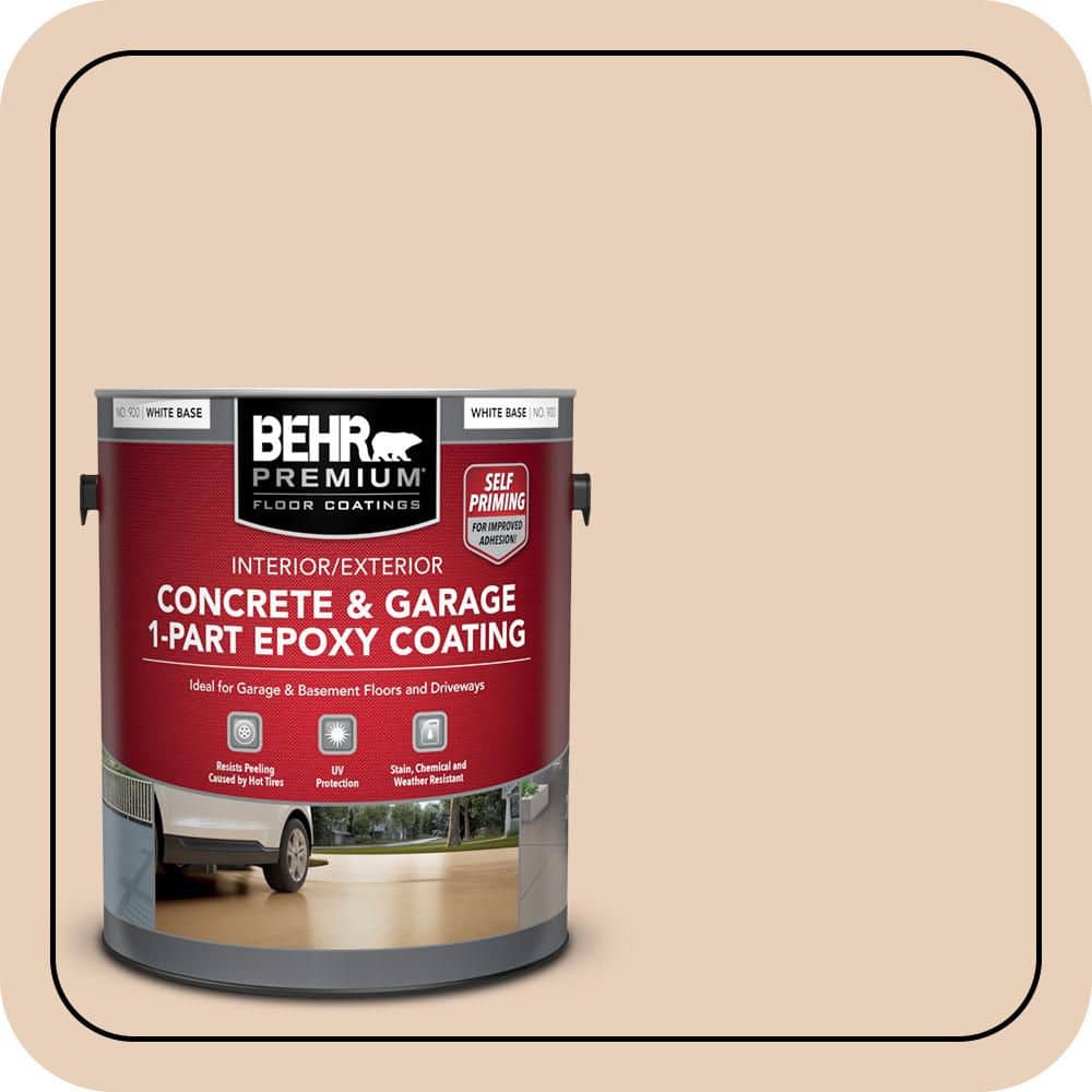 BEHR PREMIUM 1 gal. #S230-1 Buff Tone Self-Priming 1-Part Epoxy Satin ...