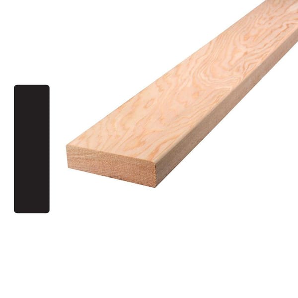 Alexandria Moulding Douglas Fir S4SE4E 1 in. x 3 in. Mixed Grain Board (Actual: 0.6875 in. x 2.5 in. x 96 in.)