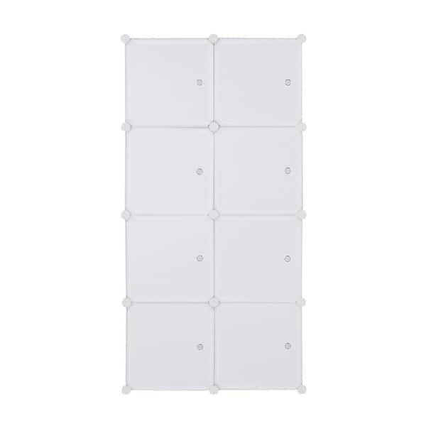 White Plastic Clothes Rack 28.35 in. W x 55.91 in. H