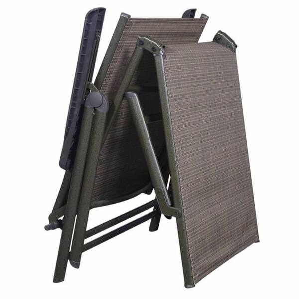 Kadehome Steel Outdoor Lounge Chair in Tan (Set of 2) KA Kadehome Steel Outdoor Lounge Chair in Tan (Set of 2) KA