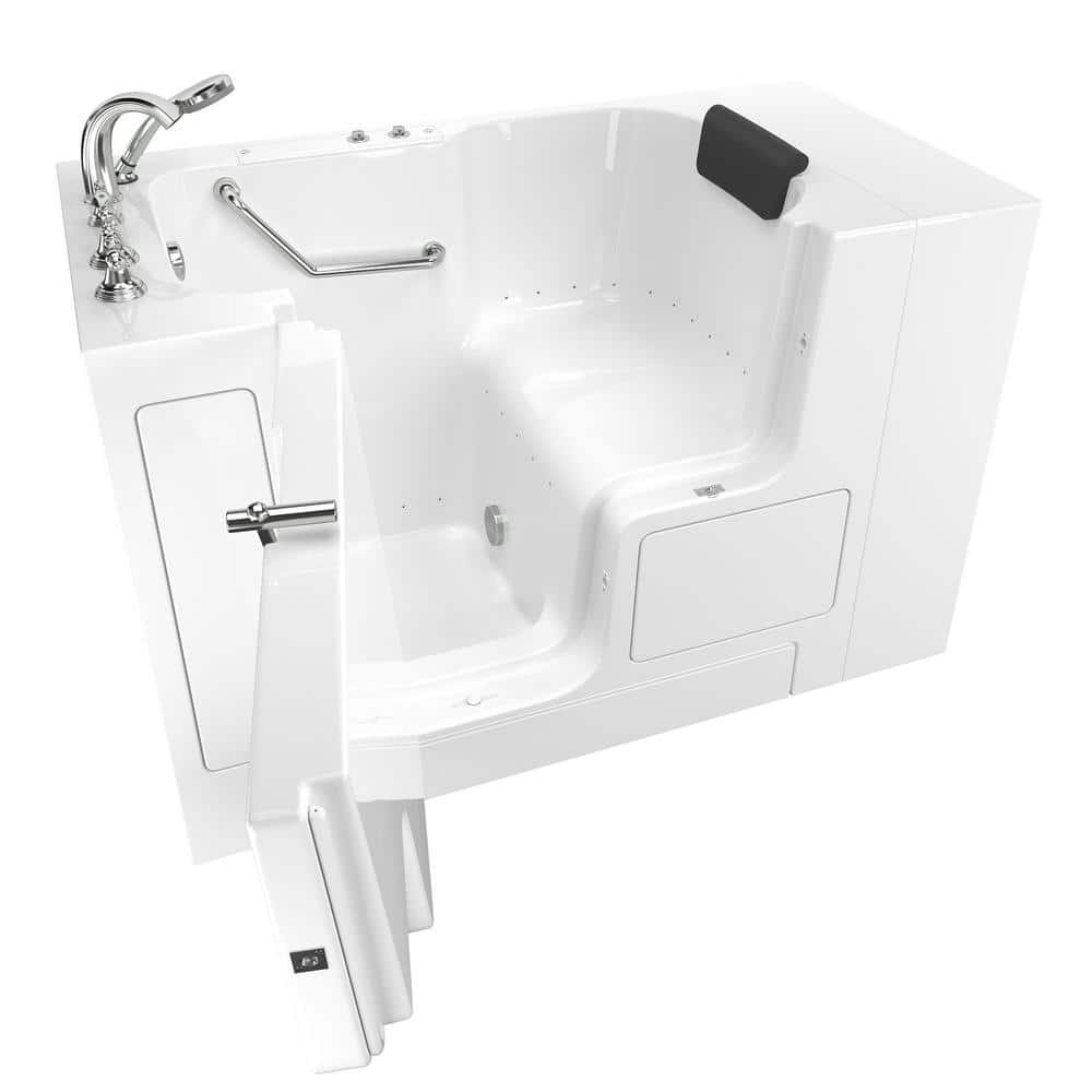 Gelcoat premium series 32 in. x 52 in. Left Hand Drain Soaking Bathtub in W