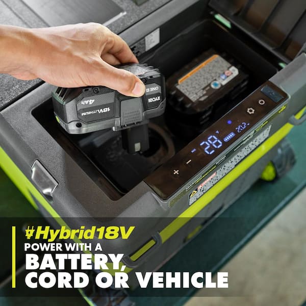 RYOBI ONE+ 18V 24 Qt. Hybrid Battery Powered Iceless Cooler (Tool Only)  Pi1824QBT - The Home Depot