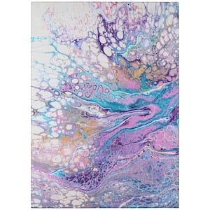 Copeland Lavender 3 ft. x 5 ft. Abstract Area Rug