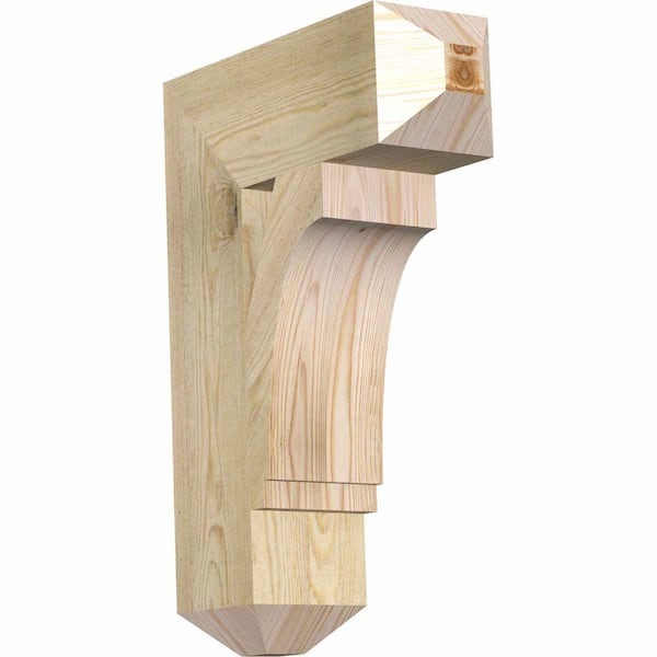 Ekena Millwork 6 in. x 26 in. x 18 in. Douglas Fir Imperial Craftsman Rough Sawn Bracket