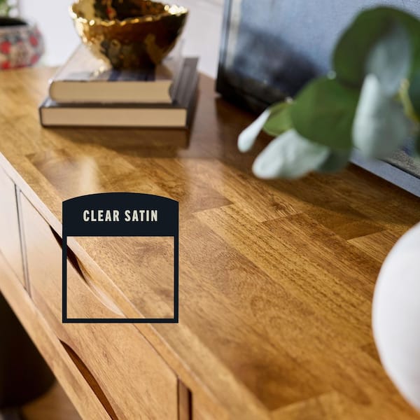 1 Gal. Clear Satin Oil-Based Interior Polyurethane (2-Pack)