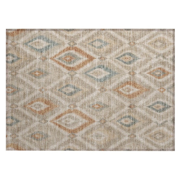 Chantille Machine Washable Indoor/Outdoor Abstract ACN3072 Putty 2 ft. x 3 ft. Accent Rug