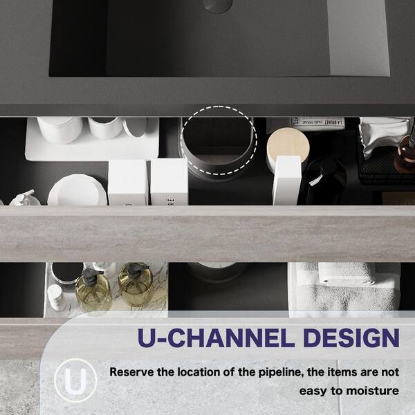 Feelive 41.93 in. W x 19.69 in. D x 22.44 in. H Wall-Mounted