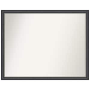 Stylish Black 30 in. x 24 in. Non-Beveled Traditional Rectangle Wood Framed Wall Mirror in Black