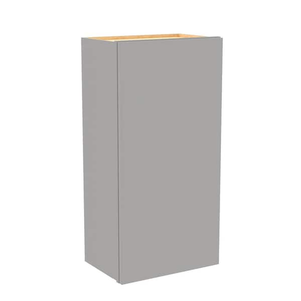 Hargrove 9 in. W x 12 in. D x 42 in. H Assembled Plywood Wall Kitchen Cabinet in Veiled Gray with Soft Close