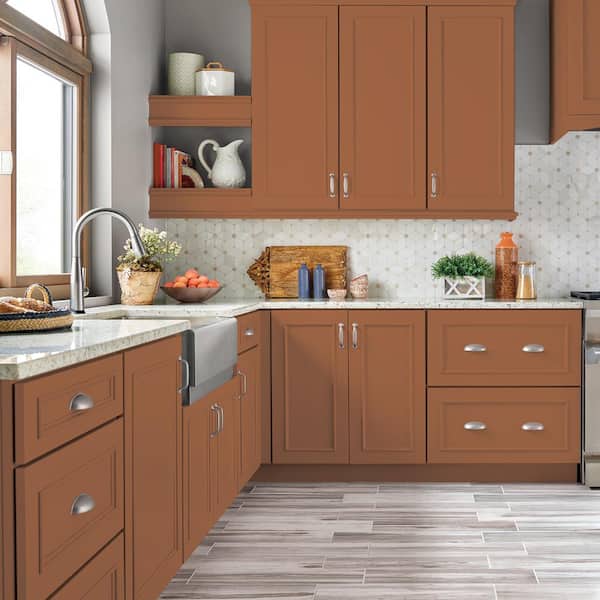 1 gal. #PPU3-16 Maple Glaze Semi-Gloss Enamel Interior/Exterior Cabinet, Door & Trim Paint