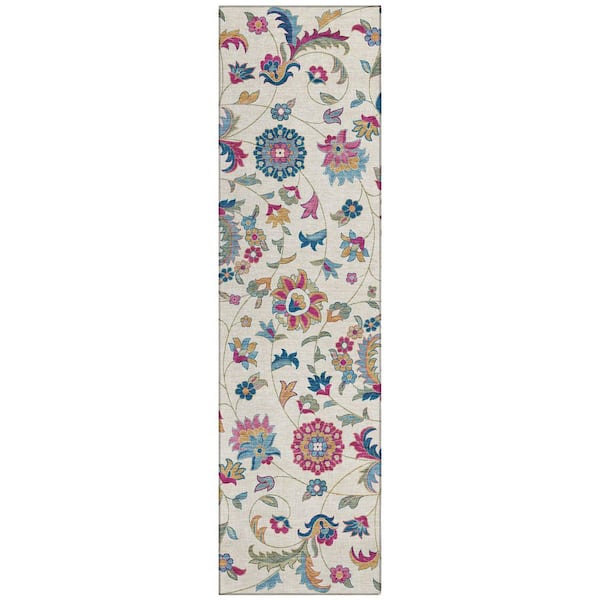 Addison Rugs Chantille Machine Washable Indoor/Outdoor Abstract ACN1006 Linen 2 ft. 3 in. x 7 ft. 6 in. Area Rug