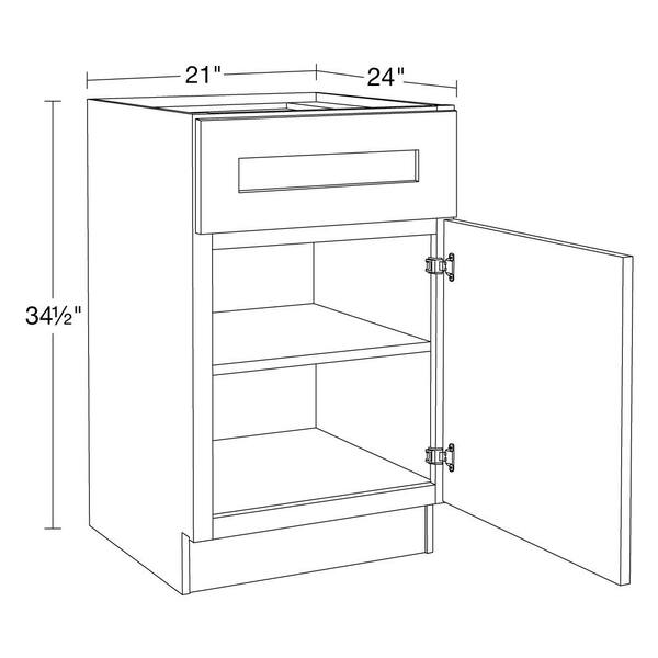 Hargrove Cinnamon Stain Plywood Shaker Assembled Base Kitchen Cabinet Soft  Close 36 in W x 24 in D x 34.5 in H